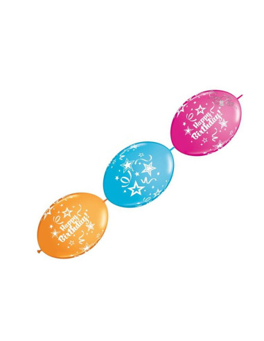  QL Happy Birthday Doorknoop Ballonnen