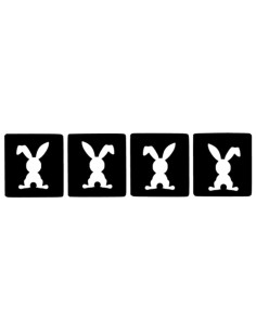 Glitter Tattoo Sjabloon Paashaas 4x