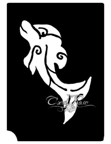 Glitter Tattoo Sjabloon Dolfijn Crea0001