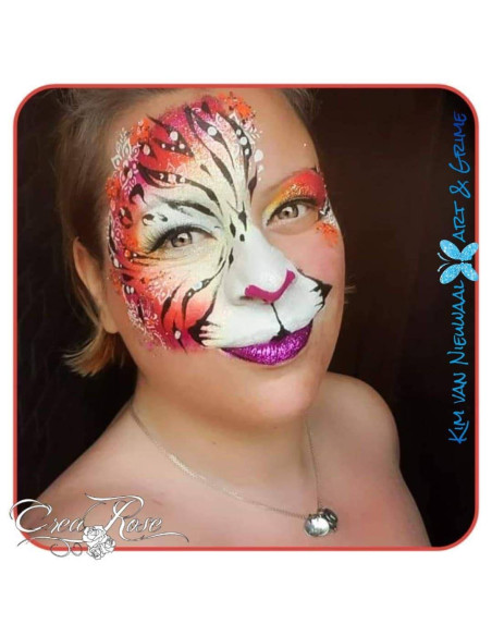 Schmink Sjabloon S Henna Bloemen  CREA3062 design door Kim van Nieuwaal Art & Grime