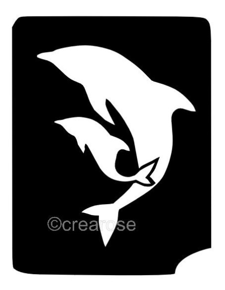 Glitter Tattoo Sjabloon Dolfijnen Moeder met Kind