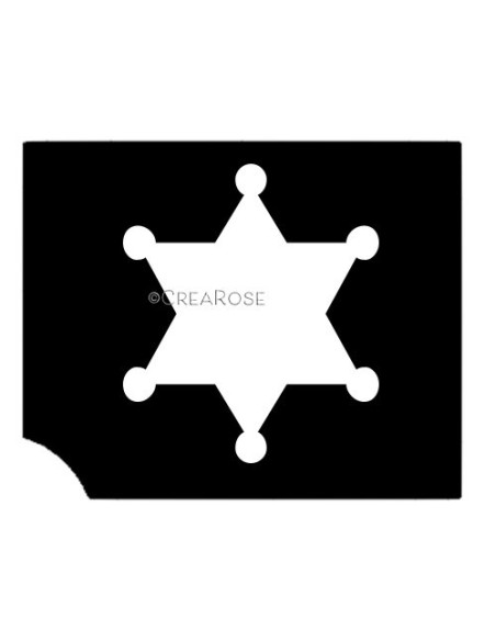 Glitter Tattoo Sjabloon Sheriff Ster