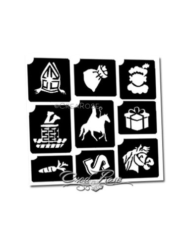 Glitter Tattoo Sjablonen 4K Sinterklaas