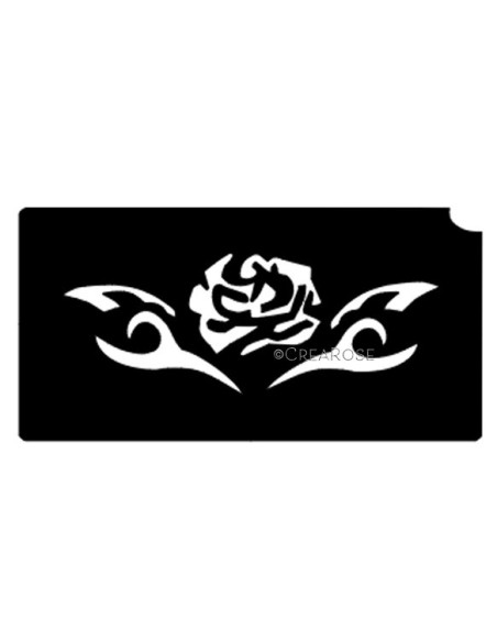Rose trible Glittertattoo Sjabloon
