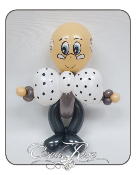 Schmink & Ballon Sjabloon R+ Bril en Oogjes voor 5 inch