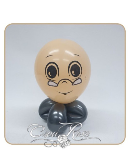 Schmink & Ballon Sjabloon R+ Bril en Oogjes voor 5 inch