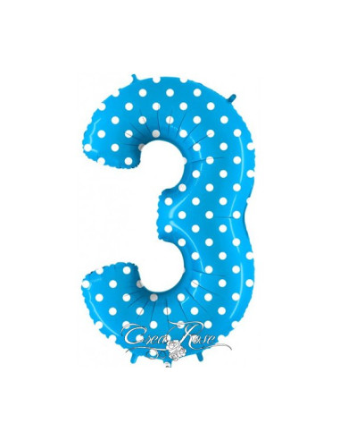 Folie Ballon 102 cm Polkadot Blue 3