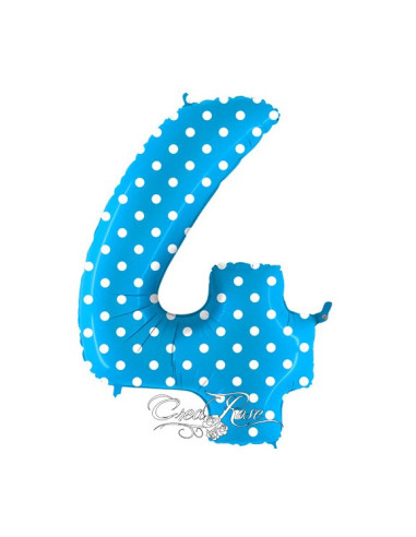 Folie Ballon 102 cm Polkadot Blue 4