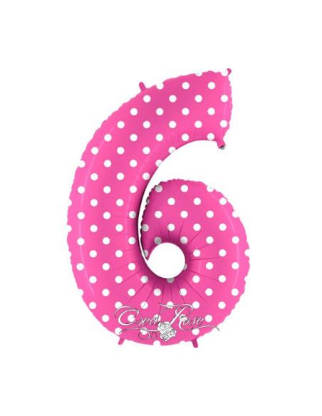 Folie Ballon 102 cm Polkadot Pink 6