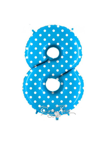 Folie Ballon 102 cm Polkadot Blue 8