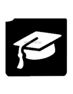 Glitter Tattoo Sjabloon Geslaagd Cap