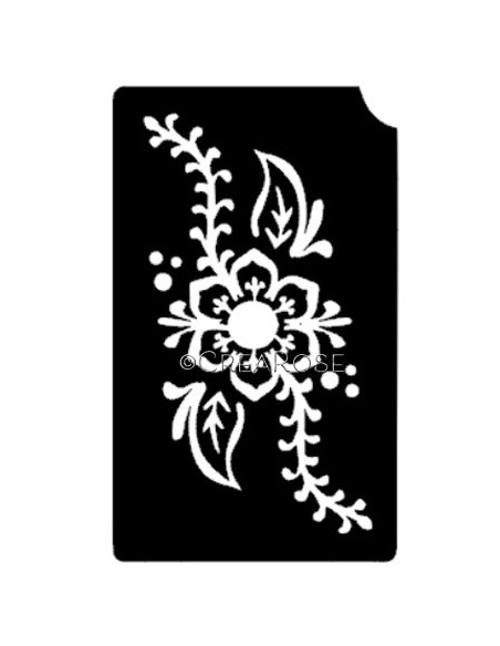 Glitter Tattoo Sjabloon Henna Bloem