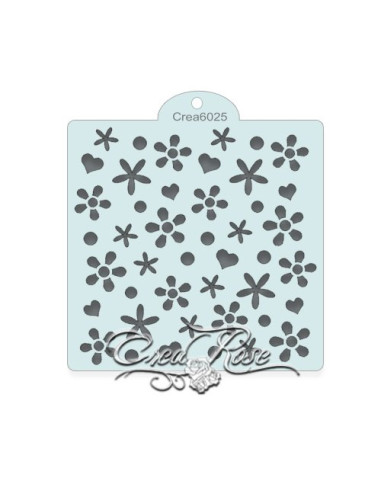 Crea Schmink Sjabloon XL Flower Power CREA6025