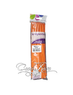 Oranje modelleer ballon met logo van crearose 2