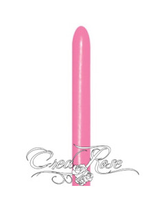 knalroze modelleerballon met het logo van CreaRose